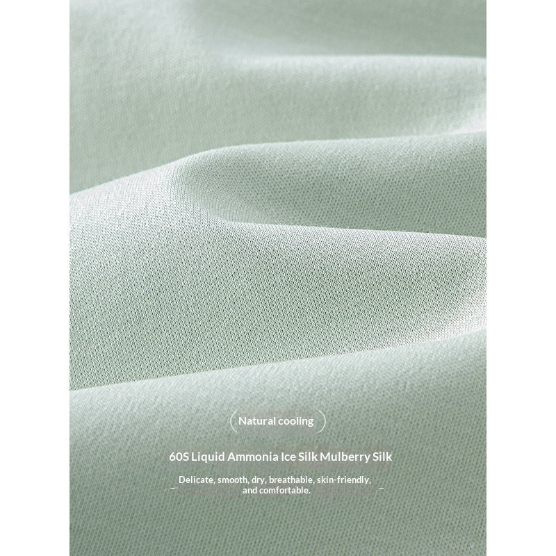 High-end 60S Ice Silk Cool-Feel Men's Short-Sleeve Shirt
