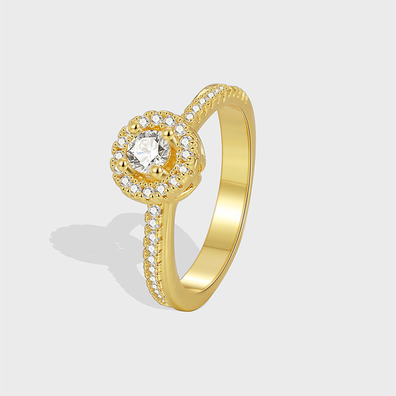 Quality Fashion Zircon-Inlaid Light Luxury Elegant Ring For Women