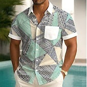 3D Digital Printing Short-sleeved Shirt For Men