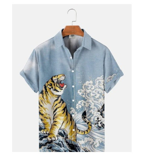 Fashion Personality 3D Digital Printing Men's Shirt