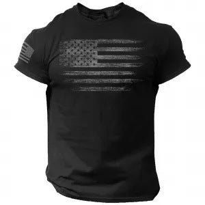 Men's Casual Crew-Neck Short-Sleeve T-Shirt With Beach Sunset And Coconut Tree Print