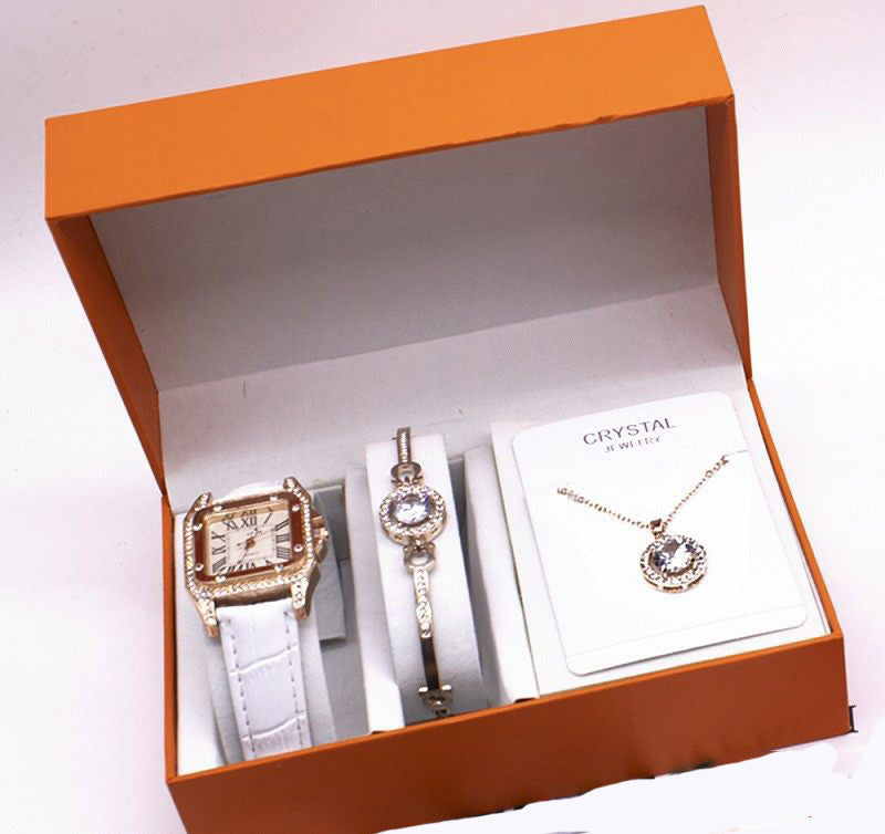 1.Wrist Watch Set Foreign Trade Watches Women New Necklace Bracelets Wristwatches Women