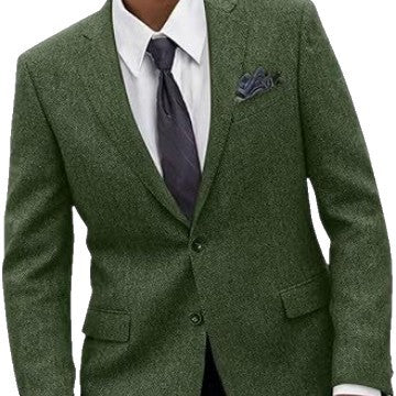 Retro Mens Jacket Slim-Fit Sporty Business Suit Casual Outerwear