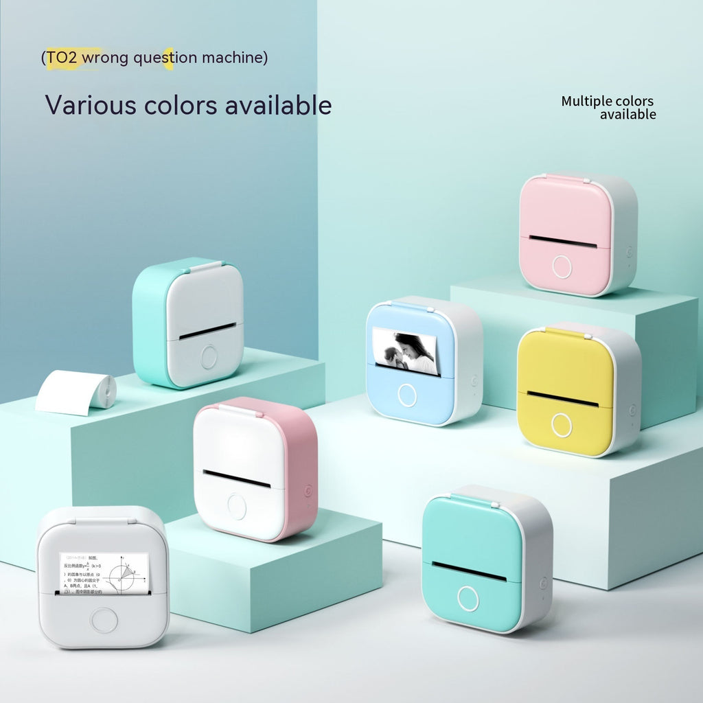 *Portable Mini Thermal Label Printer Home Photo Printer Student Wrong Question Printer Bluetooth-compatible Mini Label Printer Price Tag