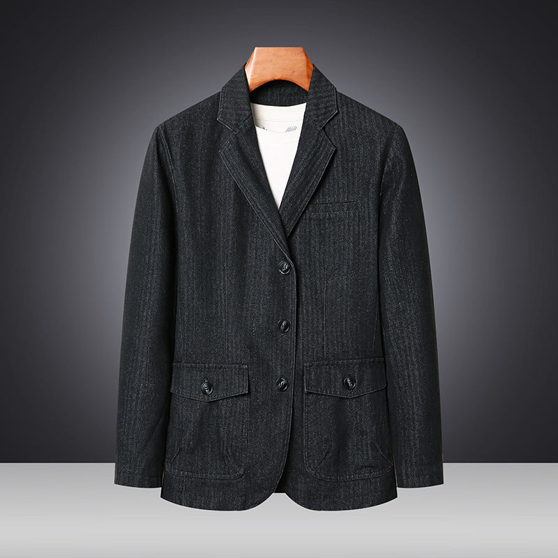 AutumnWinter Men's SpringSummer Cotton Washed Jacket
