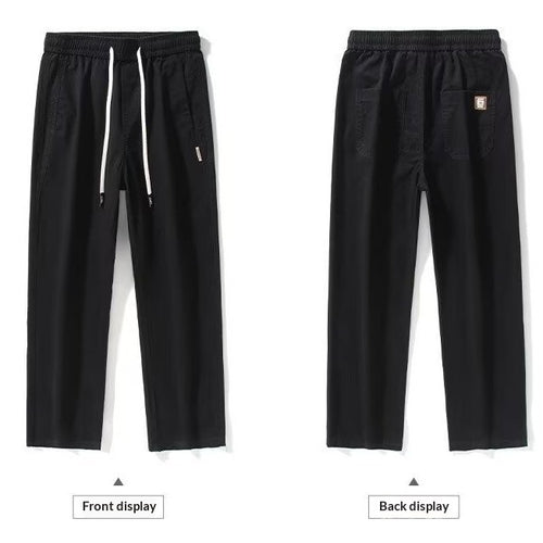 American-style Vintage Mens Casual Loose-fit Straight-leg Athletic Workwear Pants