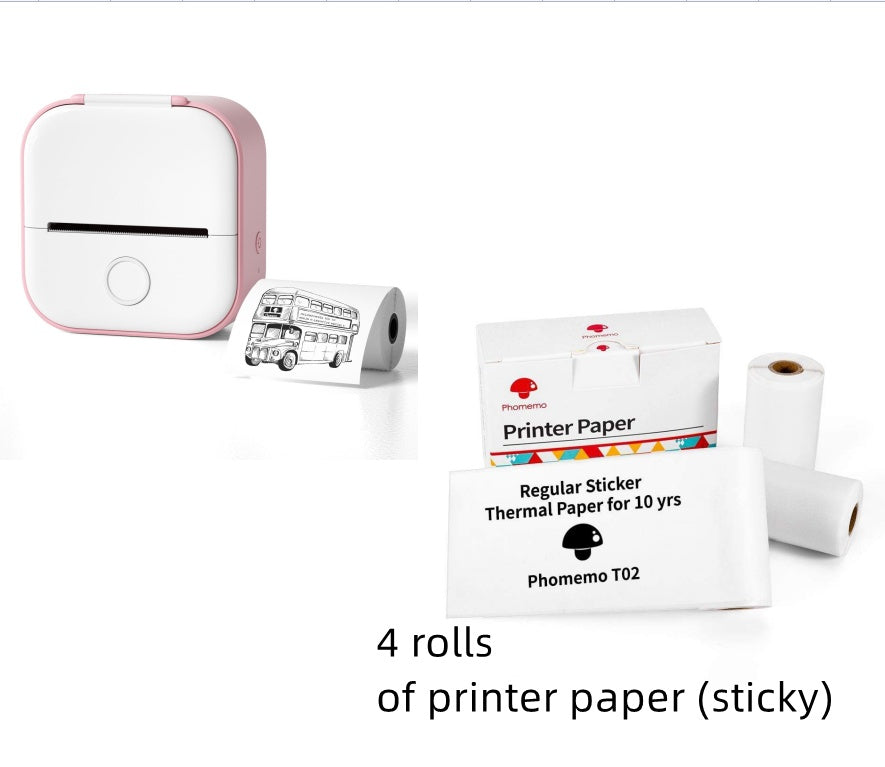 *Portable Mini Thermal Label Printer Home Photo Printer Student Wrong Question Printer Bluetooth-compatible Mini Label Printer Price Tag