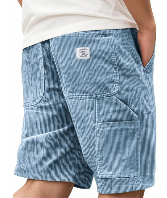 Men's Multi-Pocket Workwear Vintage Corduroy Shorts