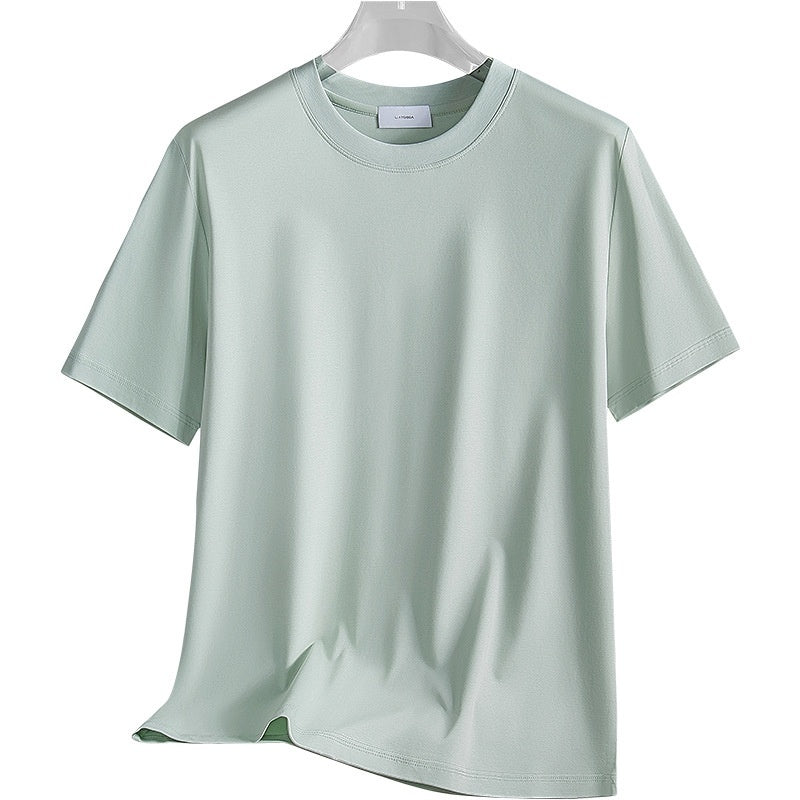 High-end 60S Ice Silk Cool-Feel Men's Short-Sleeve Shirt