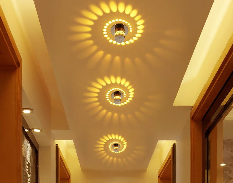 LED Wall Lights Modern Simple Spiral Wall Lamp Colorful Ceiling Led Indoor Lamp For KTV Bar Corridor Living Room