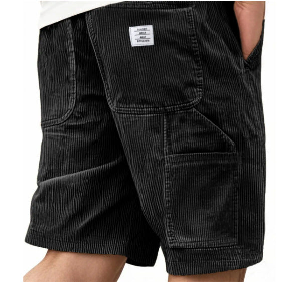 Men's Multi-Pocket Workwear Vintage Corduroy Shorts