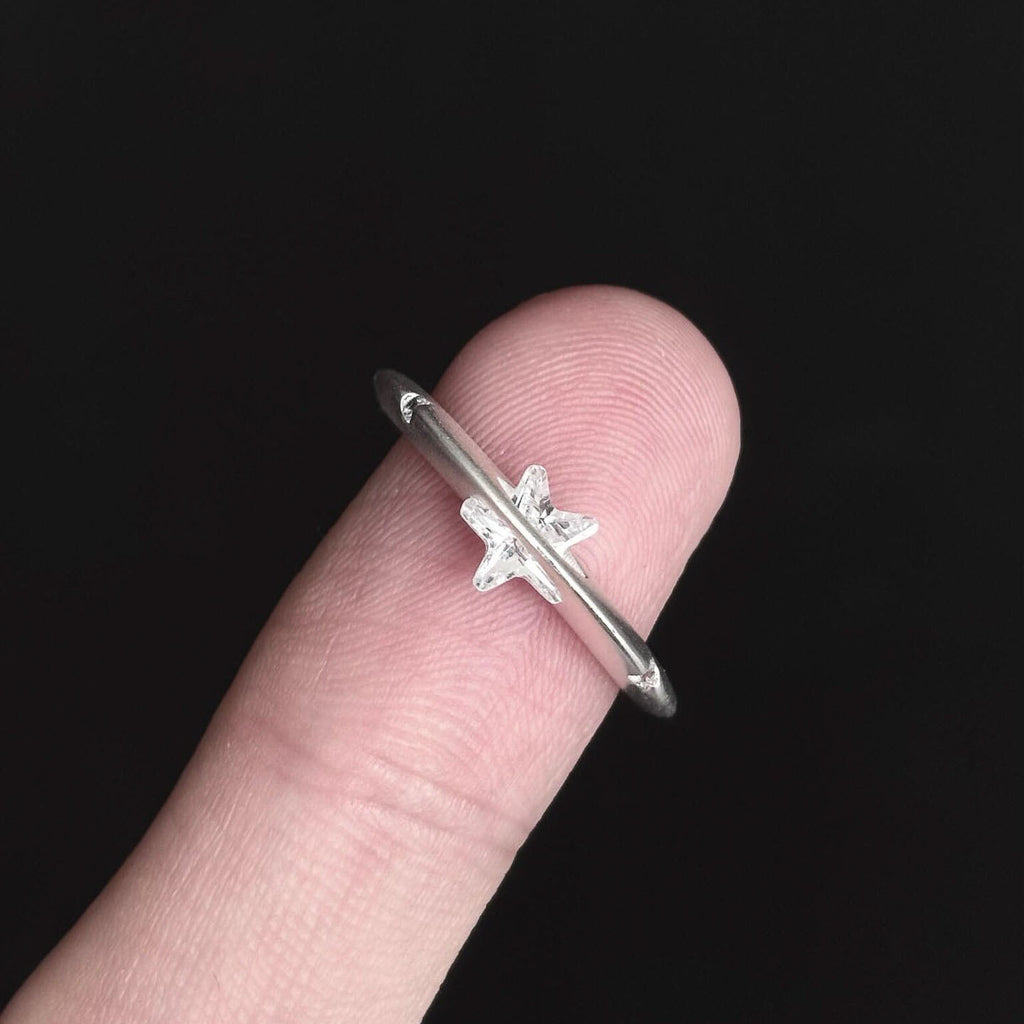 Personalized Ring Accessory One-star Design Simple Matte Finish