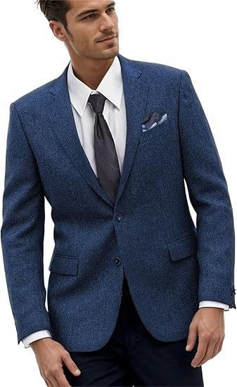 Retro Mens Jacket Slim-Fit Sporty Business Suit Casual Outerwear