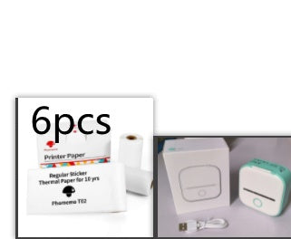 *Portable Mini Thermal Label Printer Home Photo Printer Student Wrong Question Printer Bluetooth-compatible Mini Label Printer Price Tag