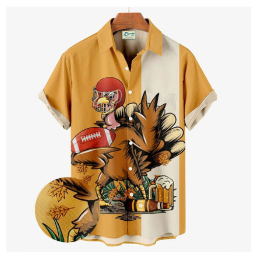 Fashion Personality 3D Digital Printing Men's Shirt