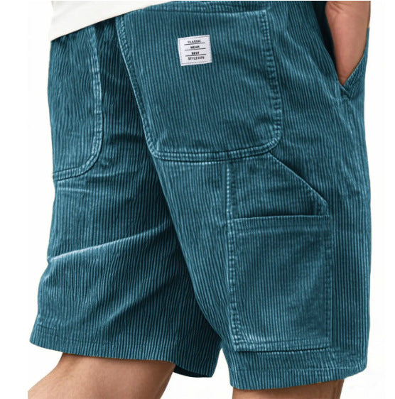 Men's Multi-Pocket Workwear Vintage Corduroy Shorts