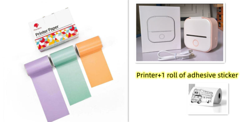 *Portable Mini Thermal Label Printer Home Photo Printer Student Wrong Question Printer Bluetooth-compatible Mini Label Printer Price Tag