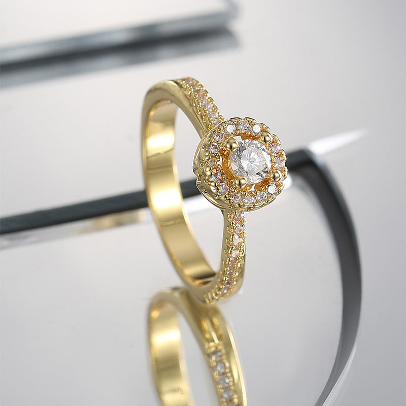 Quality Fashion Zircon-Inlaid Light Luxury Elegant Ring For Women