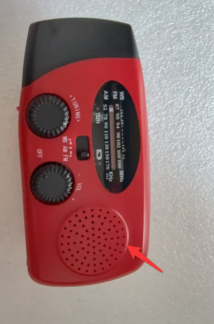 Solar hand crank USB charging radio flashlight