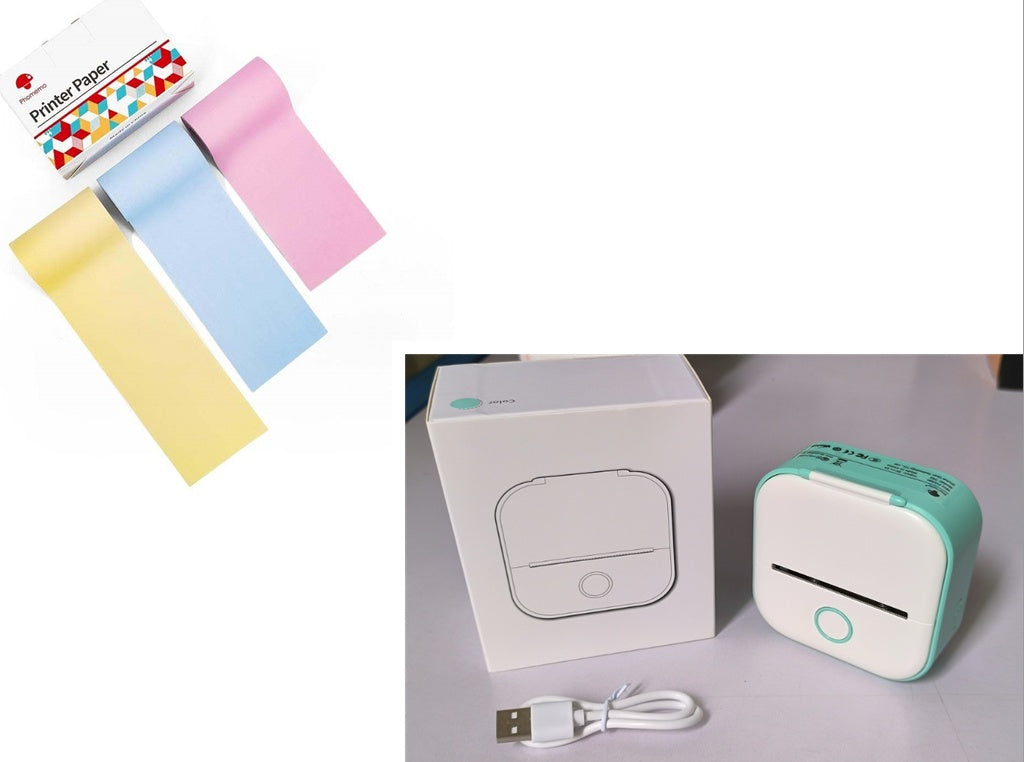 *Portable Mini Thermal Label Printer Home Photo Printer Student Wrong Question Printer Bluetooth-compatible Mini Label Printer Price Tag
