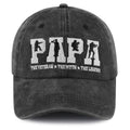 Veteran Dad Baseball Cap - PAPA The Veteran The Myth The Legend Washed Cotton Hat For Men