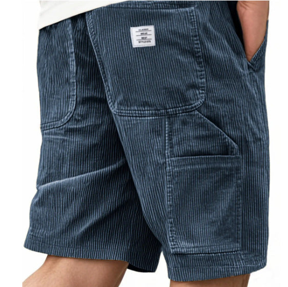 Men's Multi-Pocket Workwear Vintage Corduroy Shorts