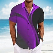 3D Digital Printing Short-sleeved Shirt For Men