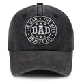 DAD The Man The Myth The Legend Vintage Washed Baseball Cap, Funny Hat For Men, Adjustable Cotton Trucker Cap