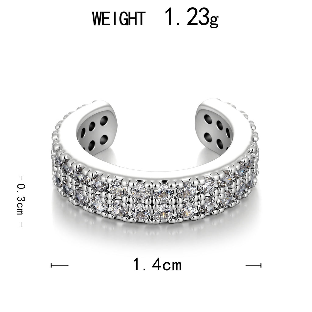 Fashionable Light-luxury Zircon Cluster For Non-pierced Ears