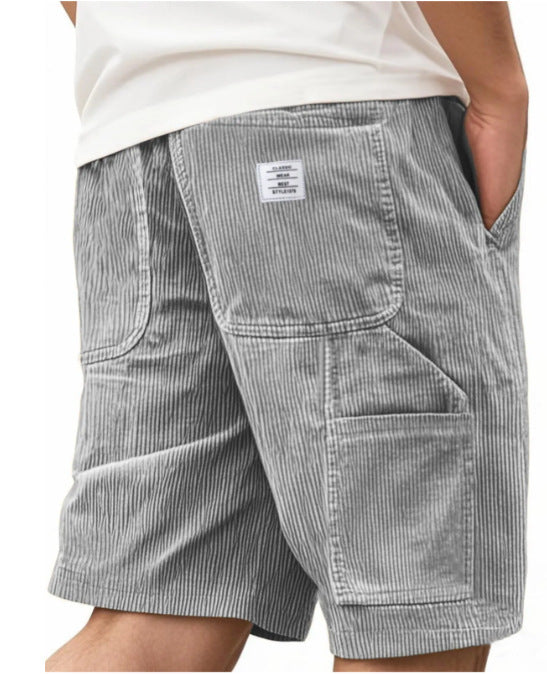 Men's Multi-Pocket Workwear Vintage Corduroy Shorts