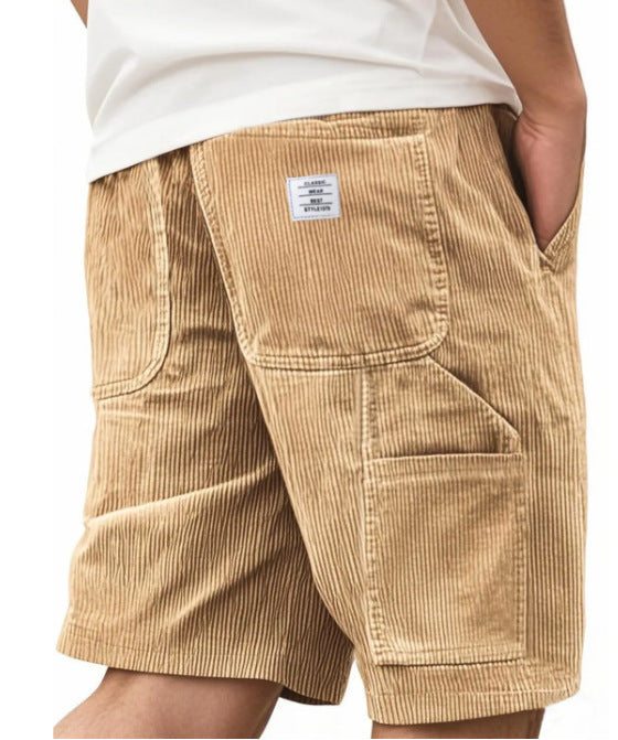 Men's Multi-Pocket Workwear Vintage Corduroy Shorts