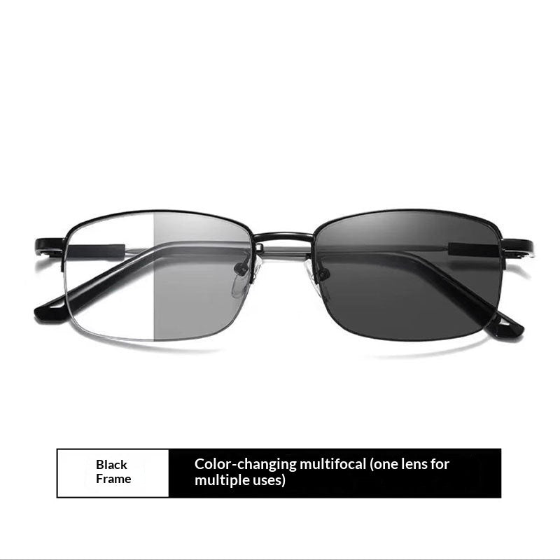 Color-changing Bifocalmultifocal Reading Glasses With Progressive Lenses