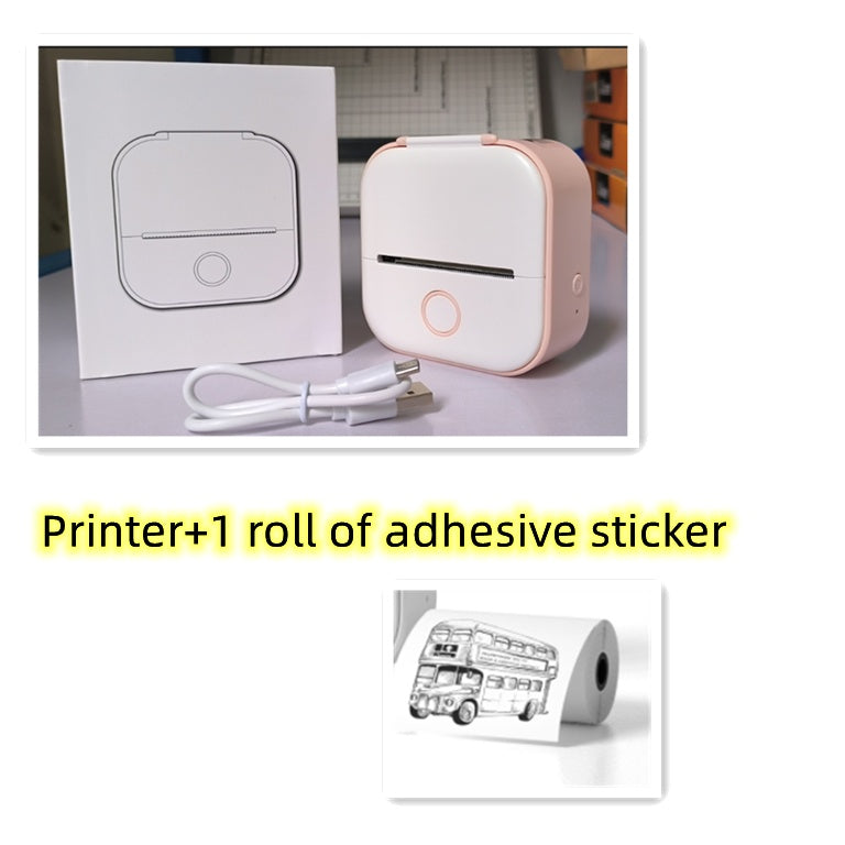 *Portable Mini Thermal Label Printer Home Photo Printer Student Wrong Question Printer Bluetooth-compatible Mini Label Printer Price Tag
