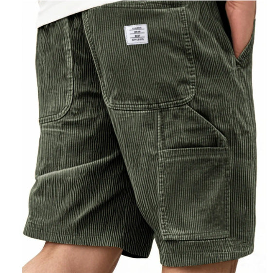 Men's Multi-Pocket Workwear Vintage Corduroy Shorts