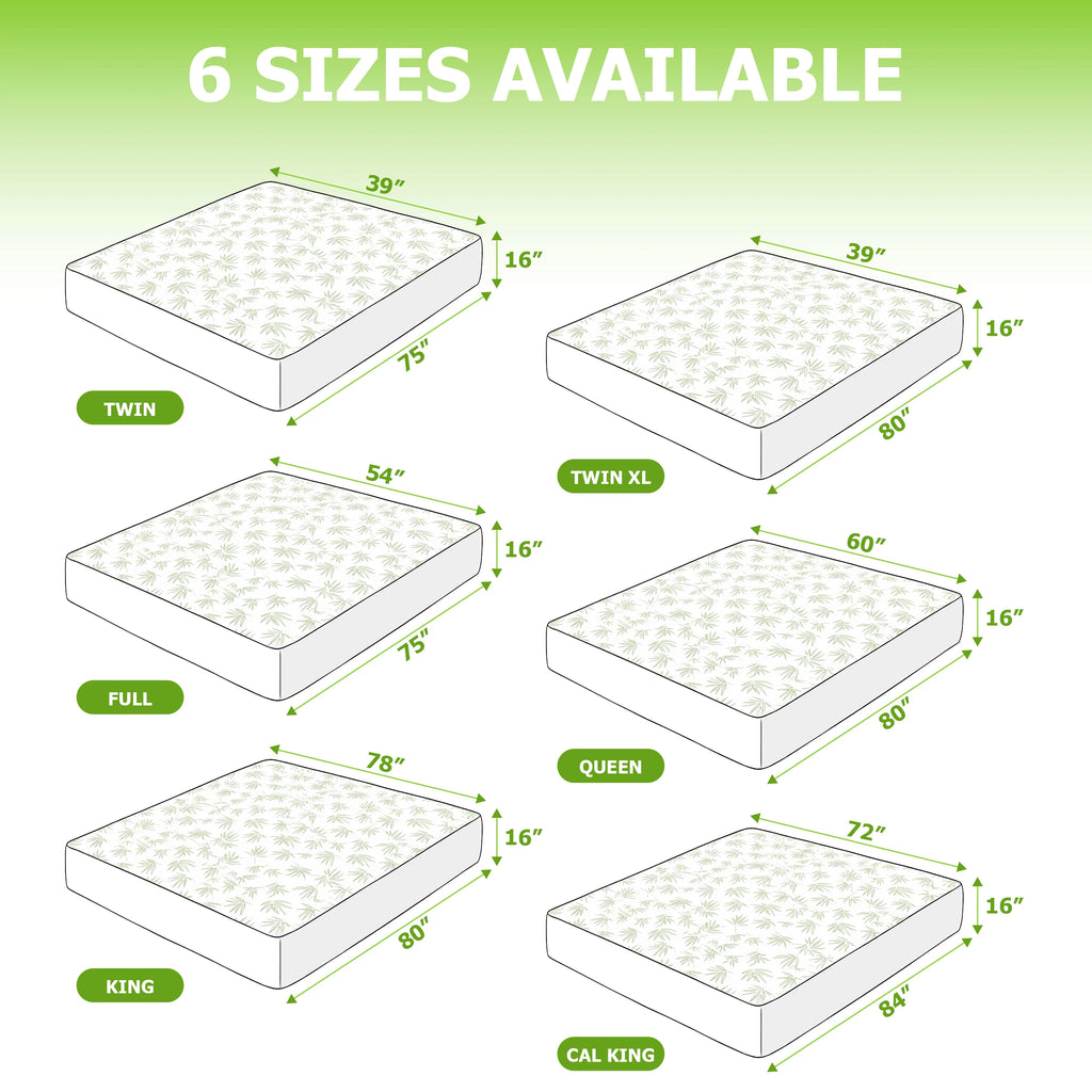 Lux Decor Mattress Protector, Cooling Rayon dervied from Bamboo Viscose, 100% Waterproof - Fitted Sheet Style, Deep Pocket