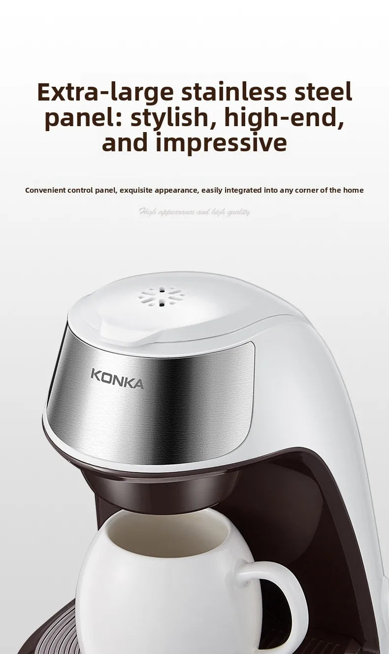Konka Coffee Maker Compact Automatic American-style Drip Coffee Maker for Home and Office Use Portable Tea and Coffee Maker
