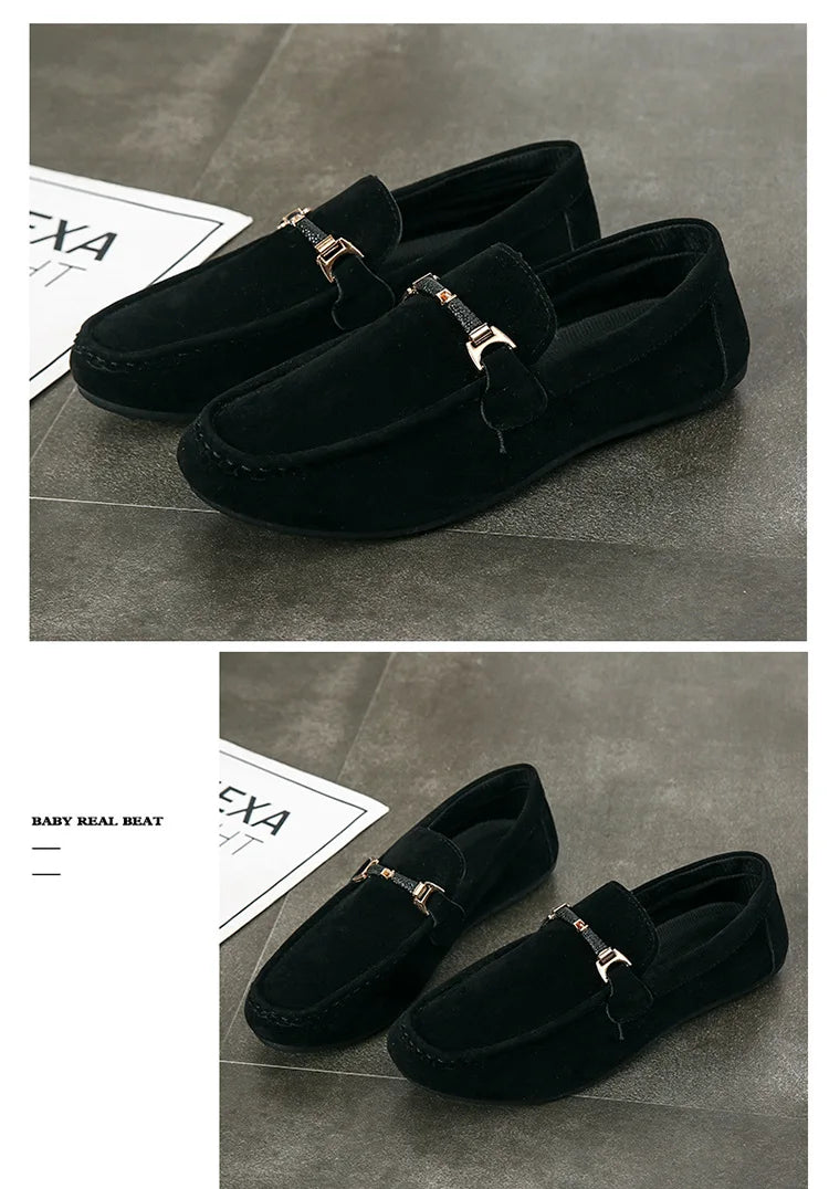 Summer New Trendy Men's Shoes High Quality Soft Loafers Moccasins  Suede Casual Flats Outdoor Light Walking Men's Shoe Zapatos