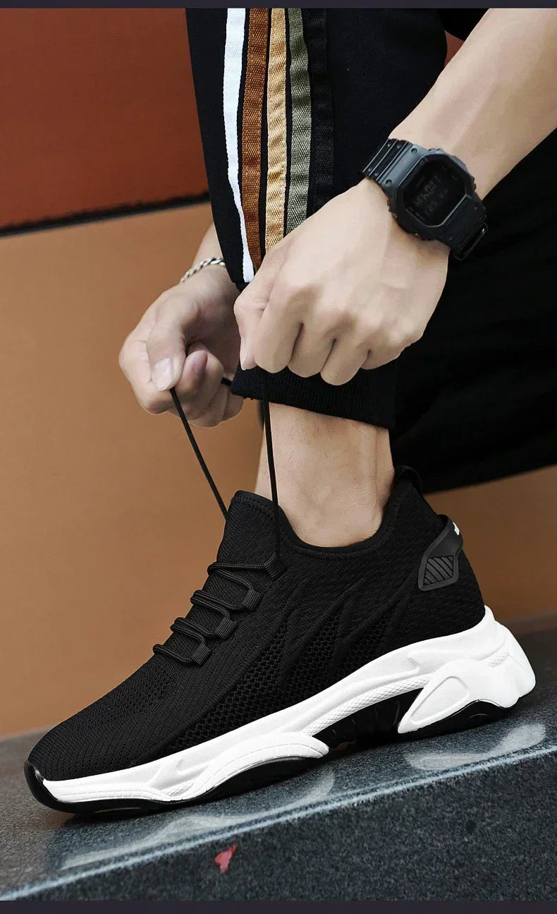 Increasing Men Sneakers Casual Heightening Shoes 8cm Height Increase Shoes for Summer Breathable 6cm Elevator