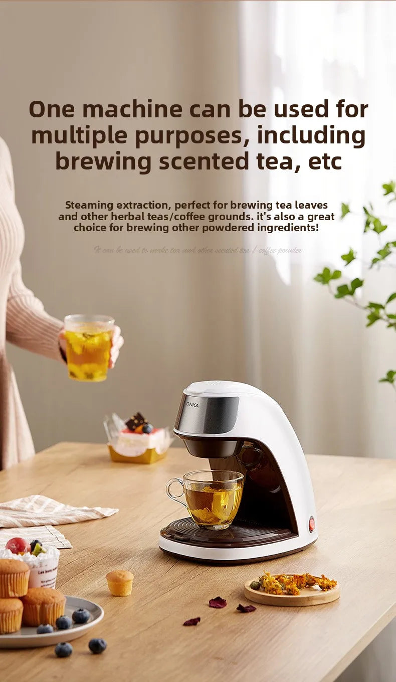 Konka Coffee Maker Compact Automatic American-style Drip Coffee Maker for Home and Office Use Portable Tea and Coffee Maker