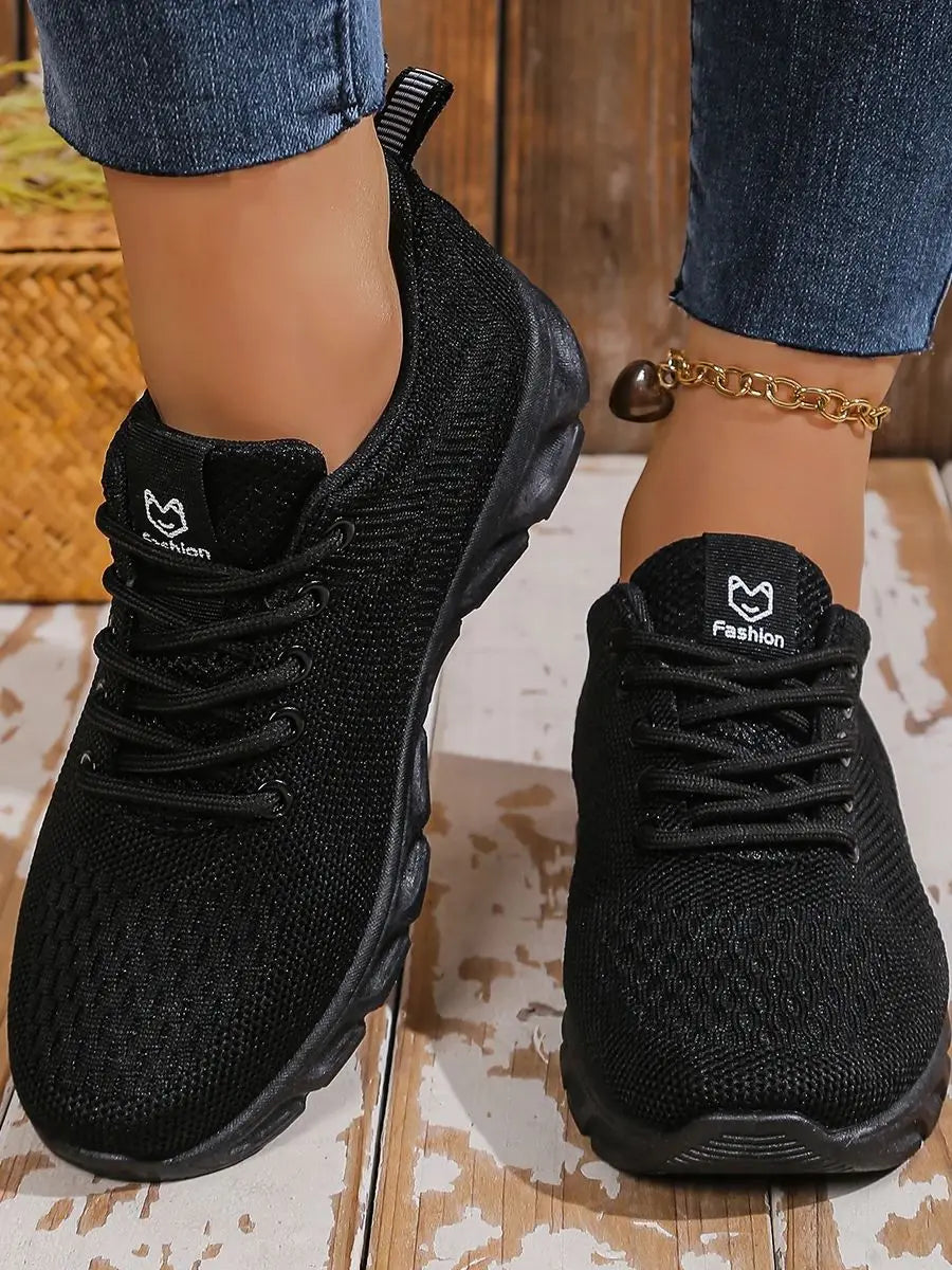2026 Spring/Summer New Style Women's Sole Shoes - Fly-Weave Breathable, Comfortable, Soft-Tread Anti-Slip Fitness Shoes