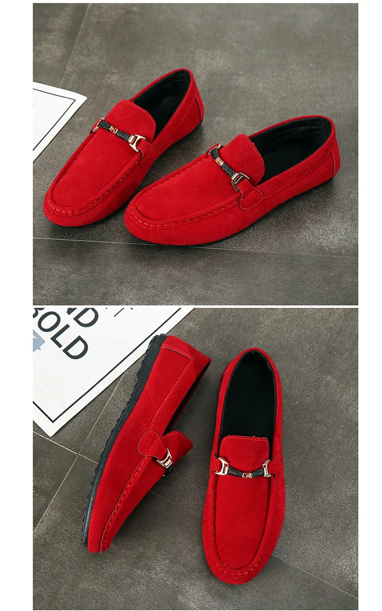 Summer New Trendy Men's Shoes High Quality Soft Loafers Moccasins  Suede Casual Flats Outdoor Light Walking Men's Shoe Zapatos