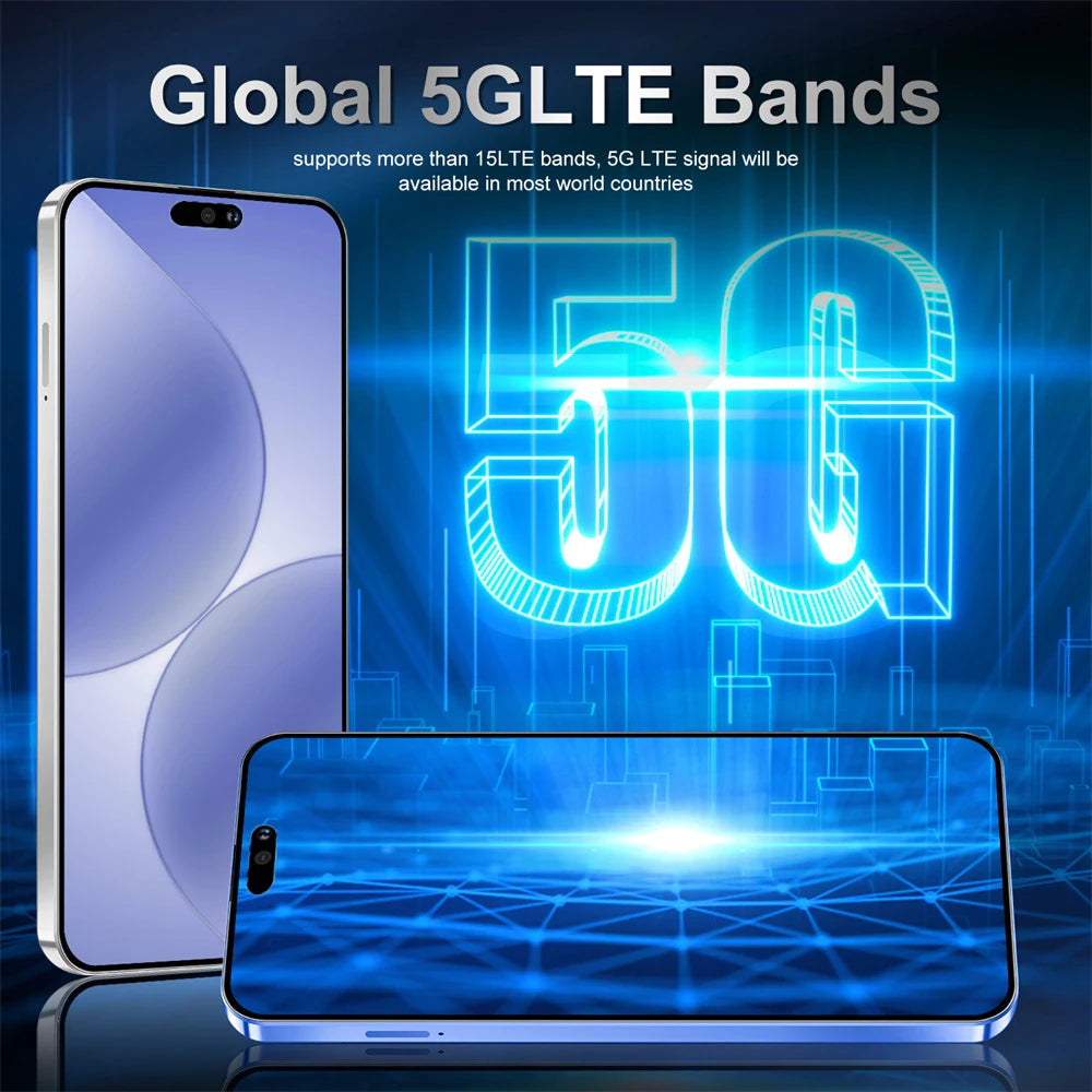 2026 NEW i17 Pro Max 5G Dual Card 8000mAh Battery 7.3HD Global Edition Original Cheap Smart Android Facial Recognition Function