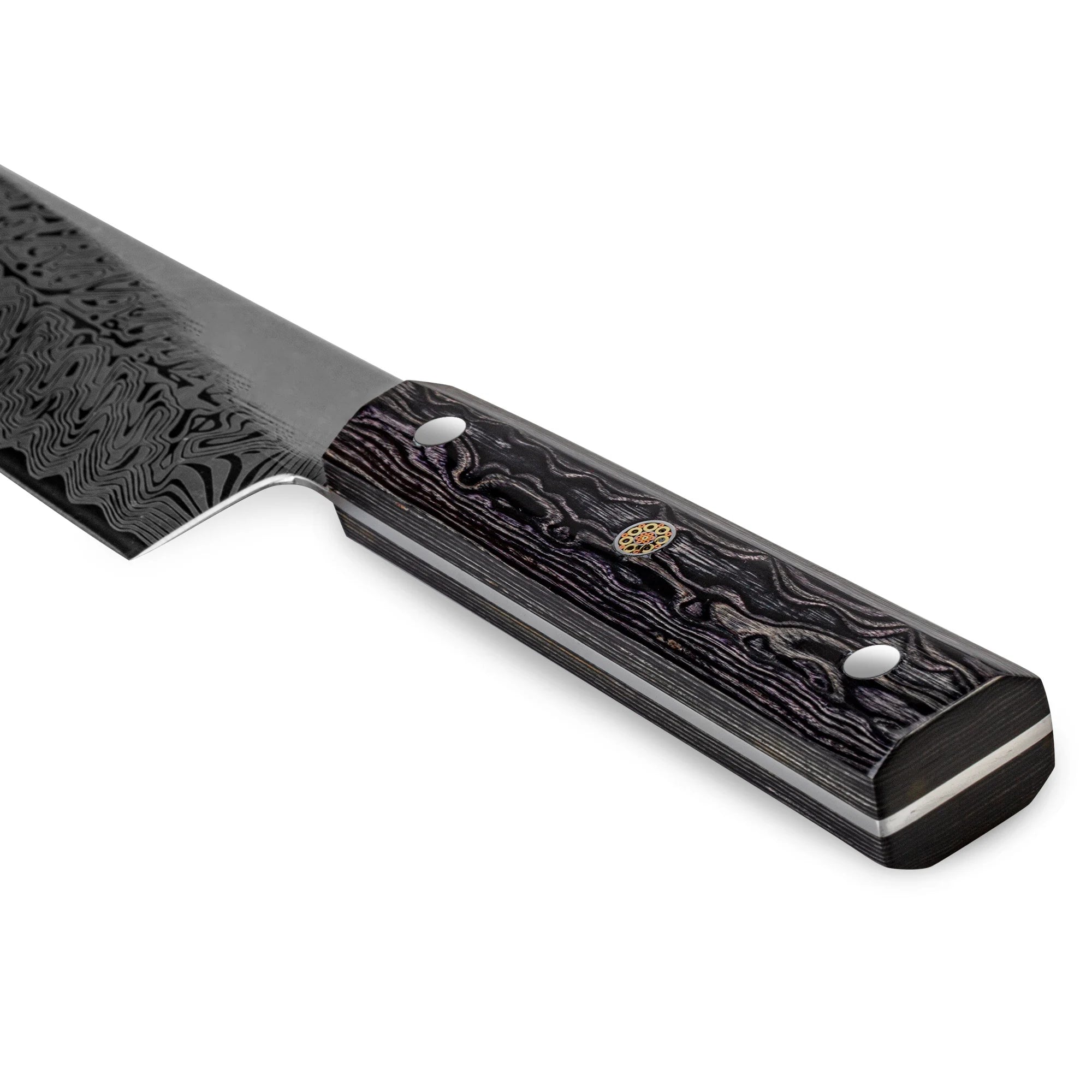 DamascusPattern Chef Knife Kitchen Knives Pattern Sharp Japanese Santoku Knife Cleaver Slicing Knife Solid Wood Handle Cuchillos