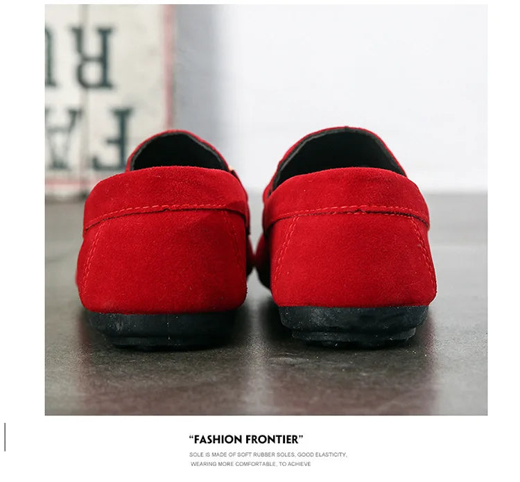 Summer New Trendy Men's Shoes High Quality Soft Loafers Moccasins  Suede Casual Flats Outdoor Light Walking Men's Shoe Zapatos