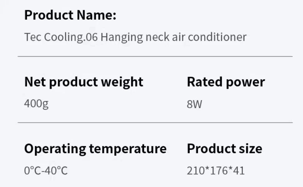 New Hanging Neck Fan Wearable Air Conditioner USB Rechargeable Portable 3 Refrigeration Mute 6000mAh Outdoor Summer Cooler Fans