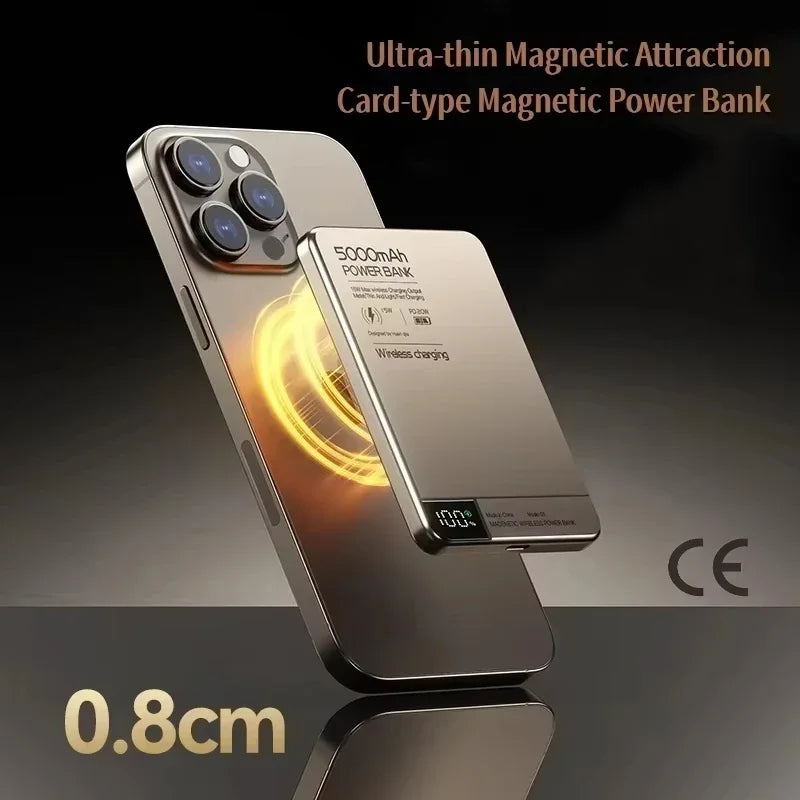 Oneplus 50000mah Magnetic Wireless Power Bank Digital Display Pd 22.5w Fast Charger External Battery For Magsafe For Iphone