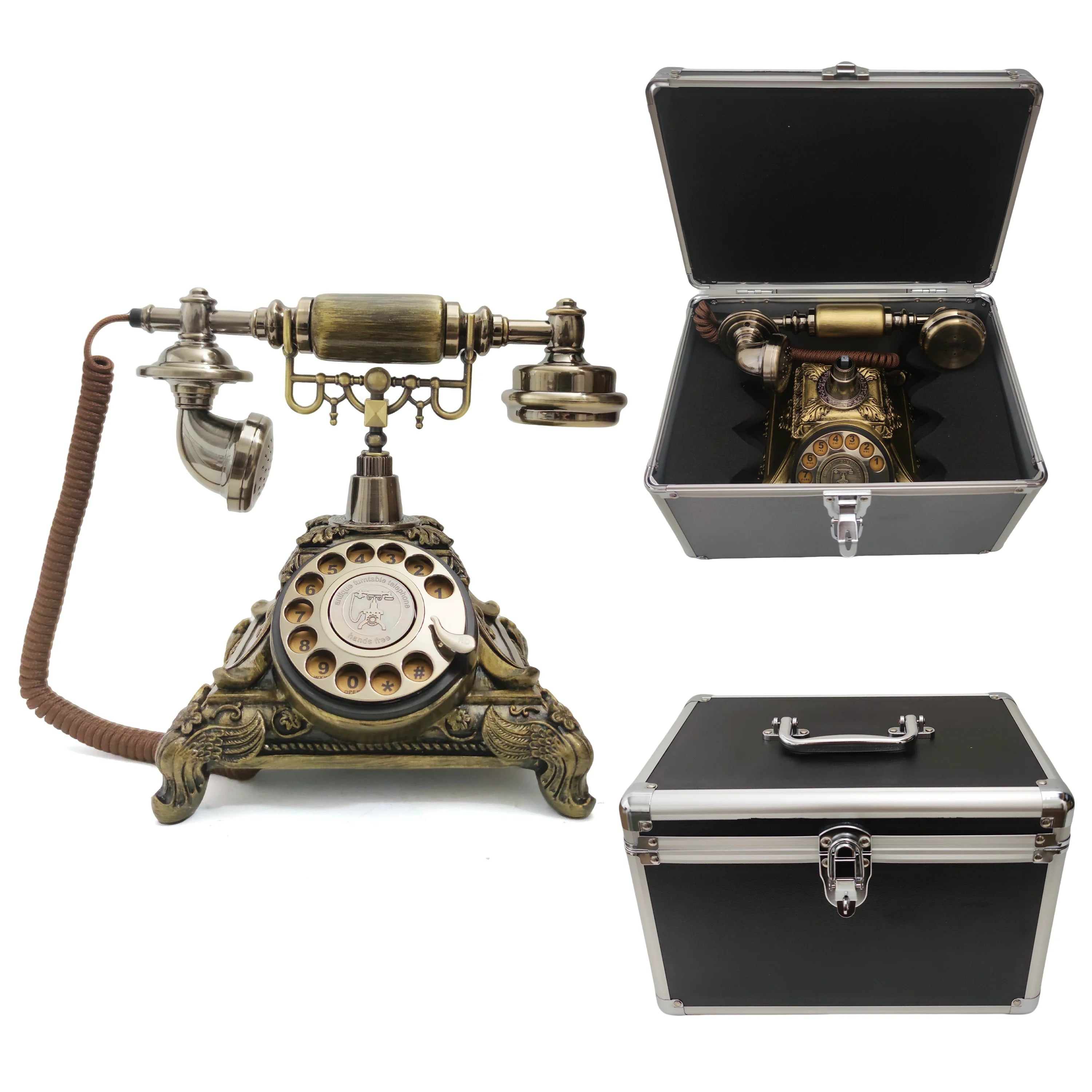 Audio Antique Guestbook Phone Retro Rotary Style Audio Message Guest Book Phone Voice Recorder Vintage Phone For Wedding Party