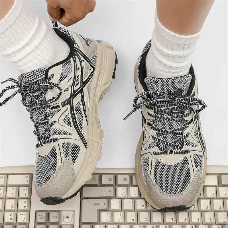 Vintage Trend Arthur Versatile Running Shoes Men's Summer Mesh Breathable Cushioning Lightweight Casual Sneakers