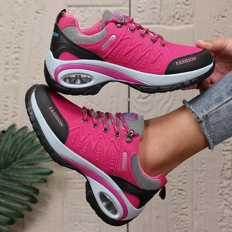New Vulcanized Women's Shoes Fashionable Luxurious Design Breathable Platform Shoes Comfortable Outdoor Hiking Women's Sneakers