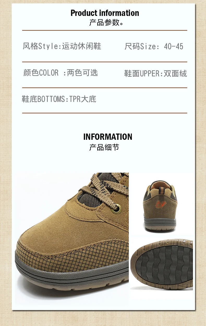 Outdoor Classic Casual Shoes Men Popular Fashion Hiking Climbing Shoes Trekking Footwear Male Footwear Dress Shoes Designer